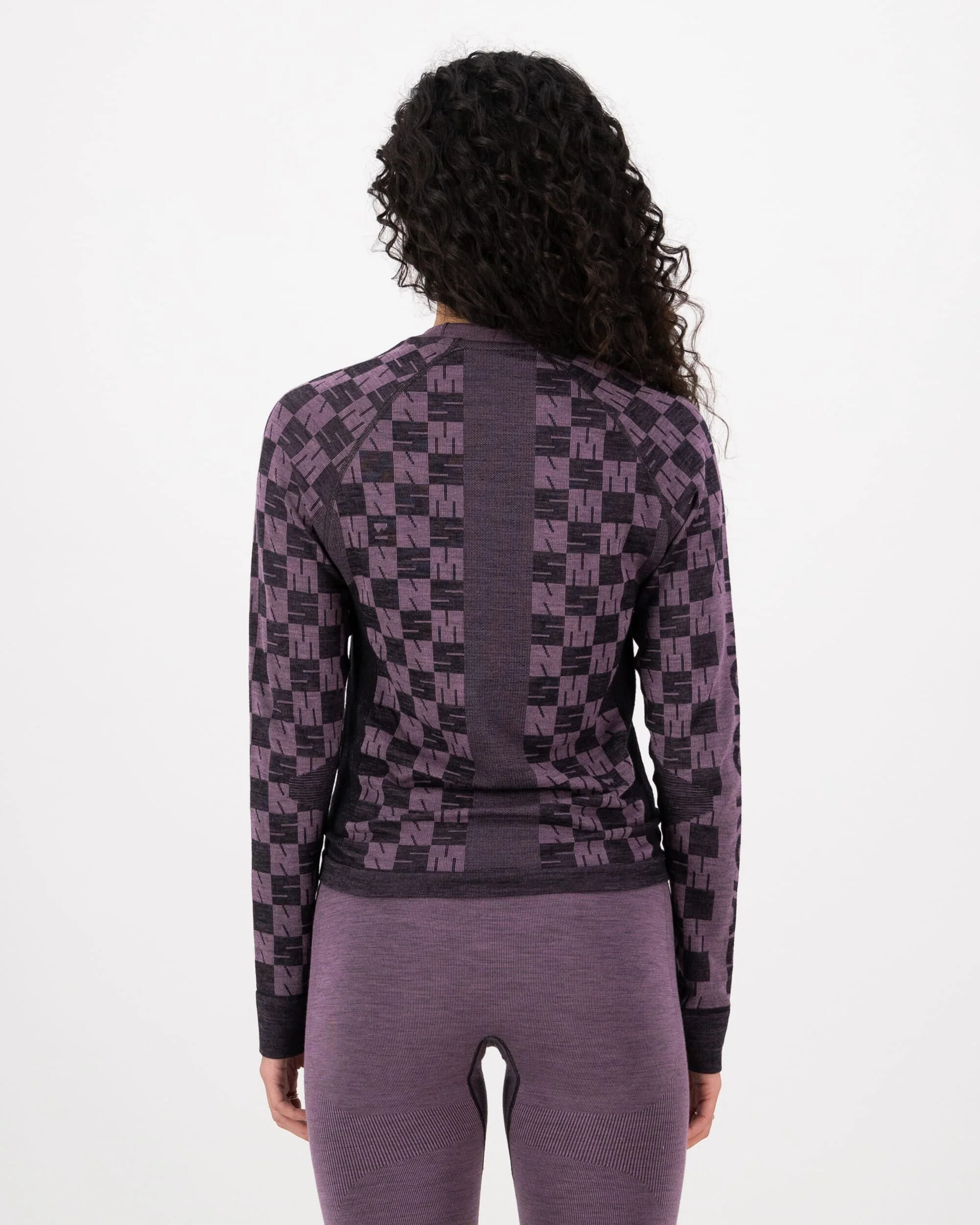 Ascender Merino Base Layer Long Sleeve - Mauve / Black | Women's Long Sleeve Top - Image 2
