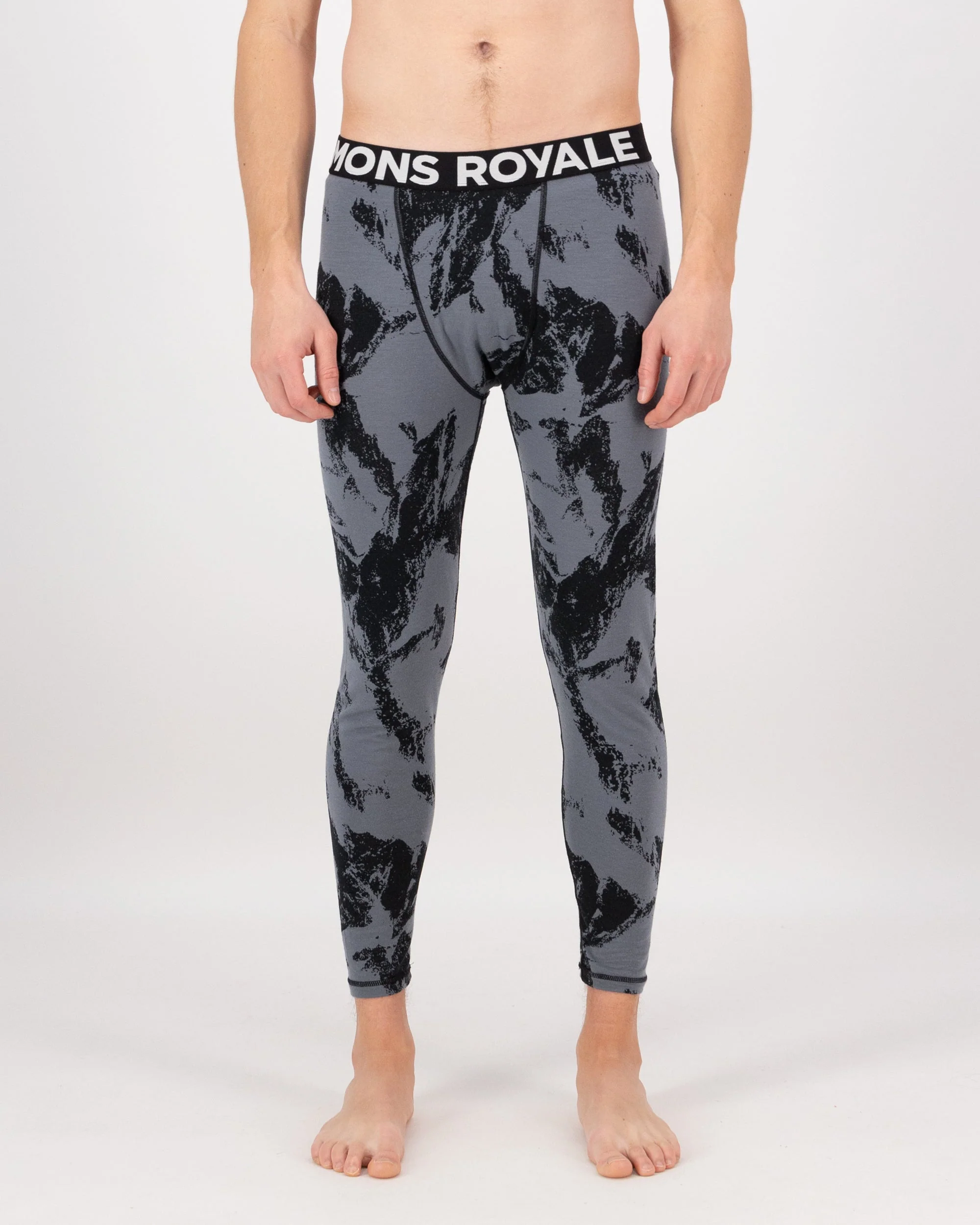 Cascade Merino Base Layer Legging - Mtn Pixel Grey | Men's Leggings