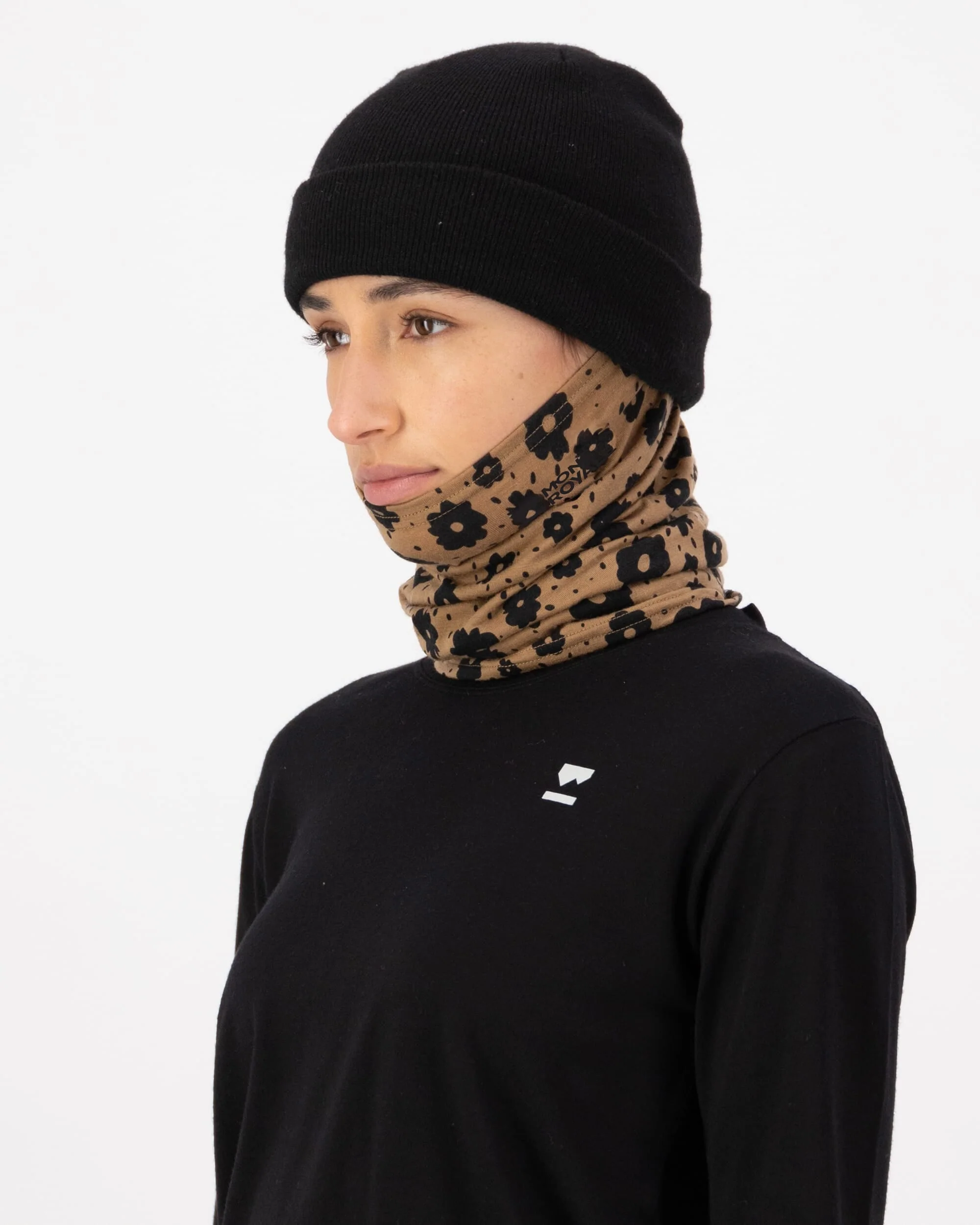 Daily Dose Merino Neckwarmer - Aoraki Lily Toffee | Unisex Neckwarmer - Image 4