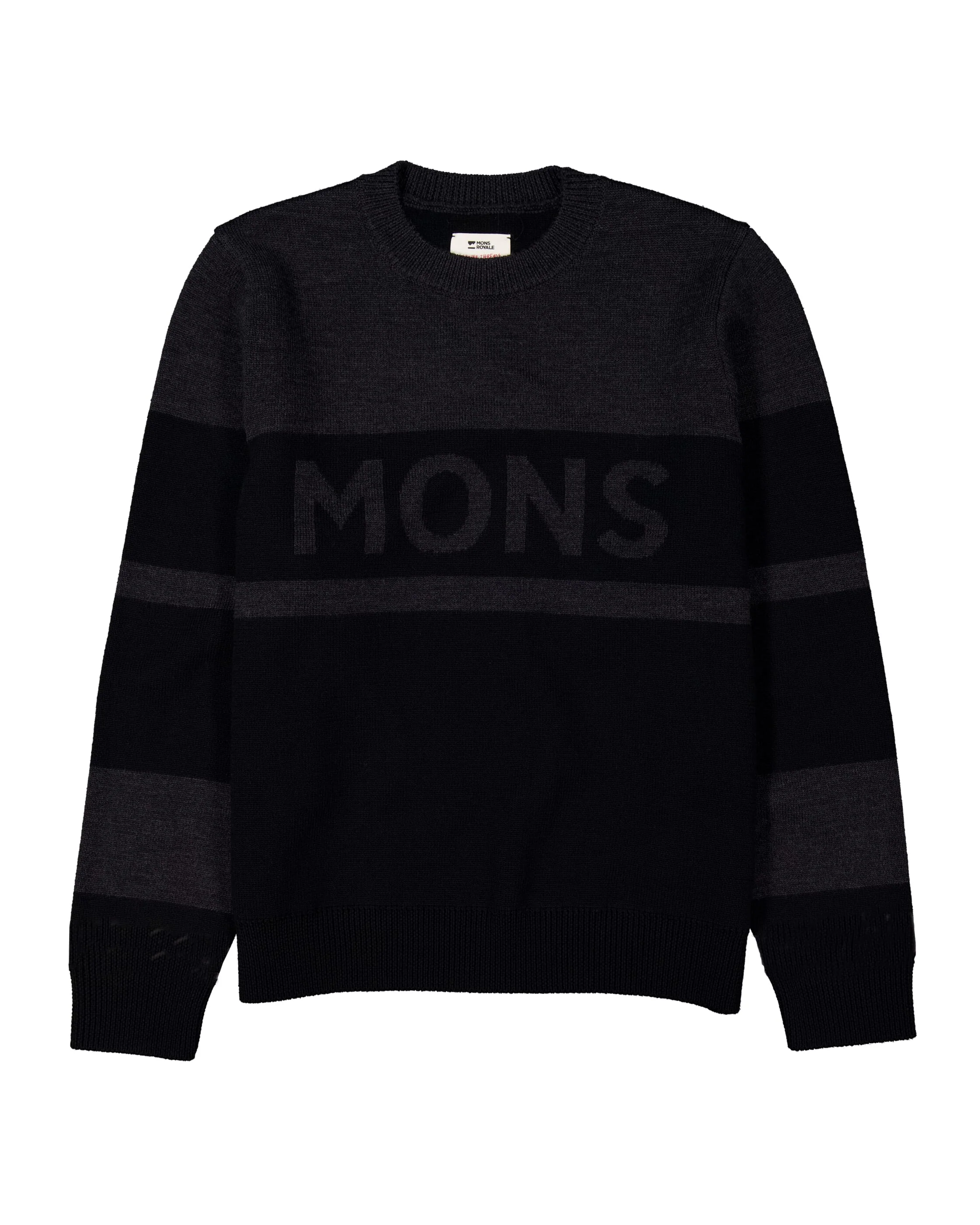 Innsbruck Merino Knit Sweater - Charcoal Black | Men's Sweater - Image 4
