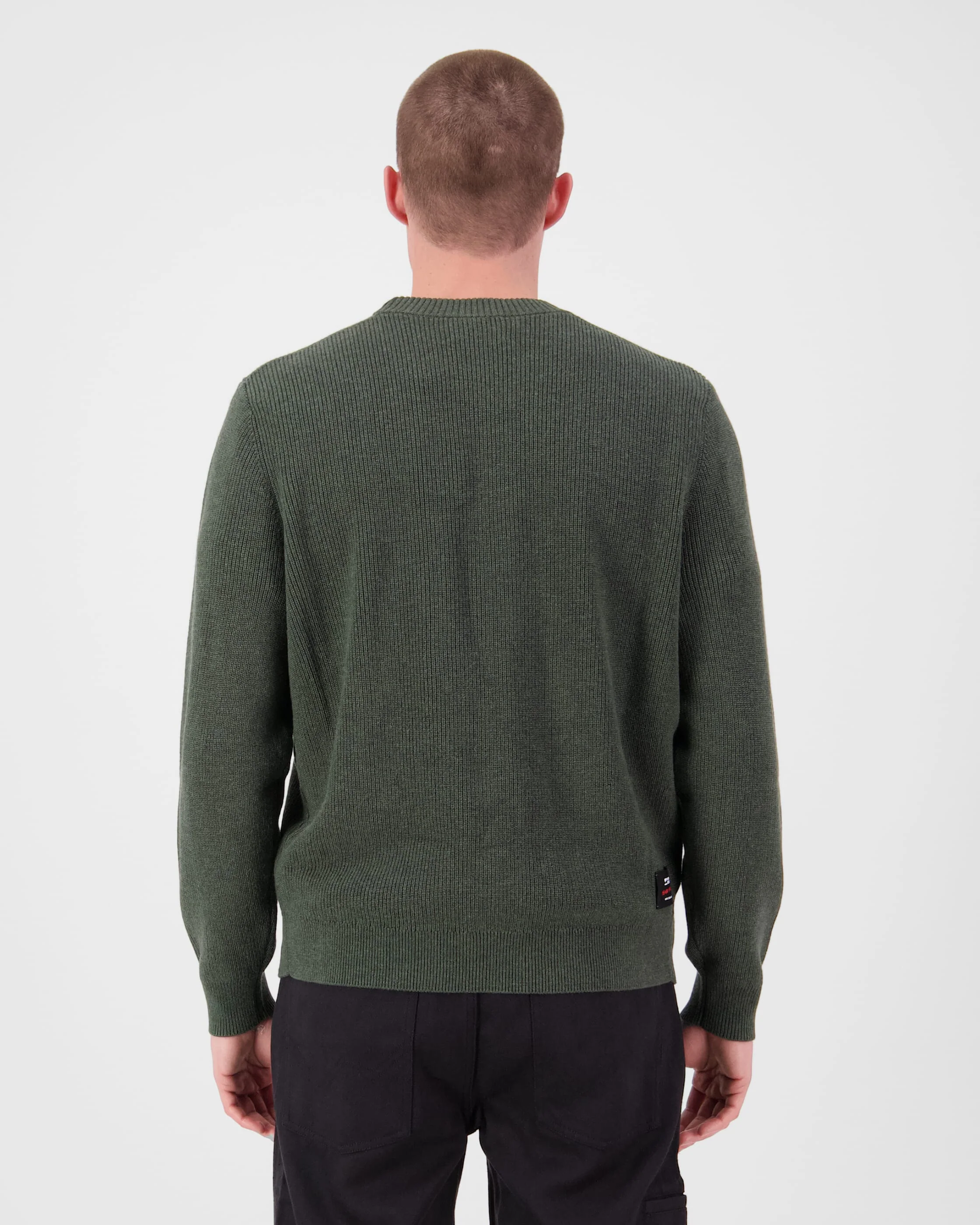 Wanaka Merino Knit Sweater - Dark Pine | Men's Sweater - Image 2