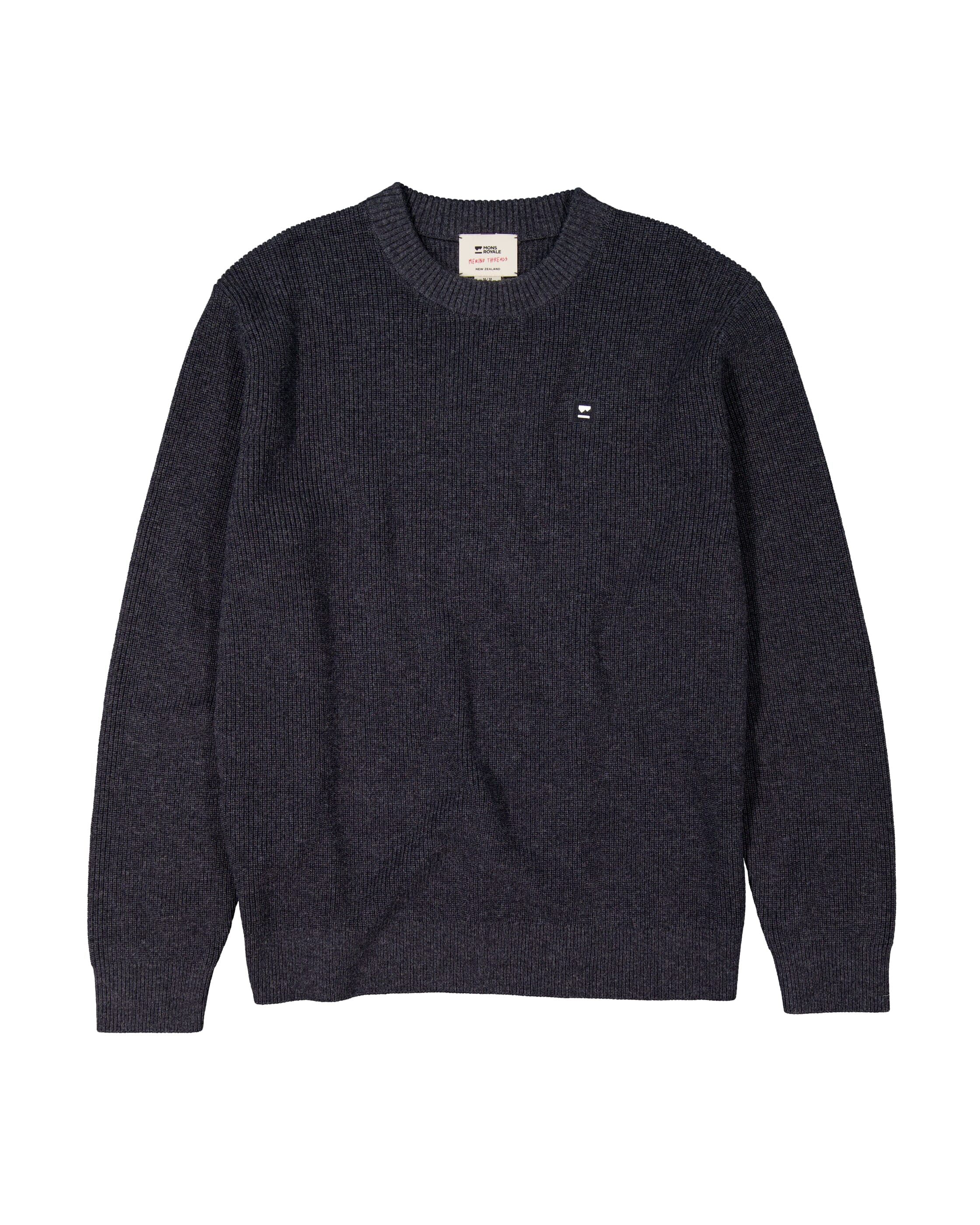 Wanaka Merino Knit Sweater - Deep Charcoal |  Men's Sweater - Image 4