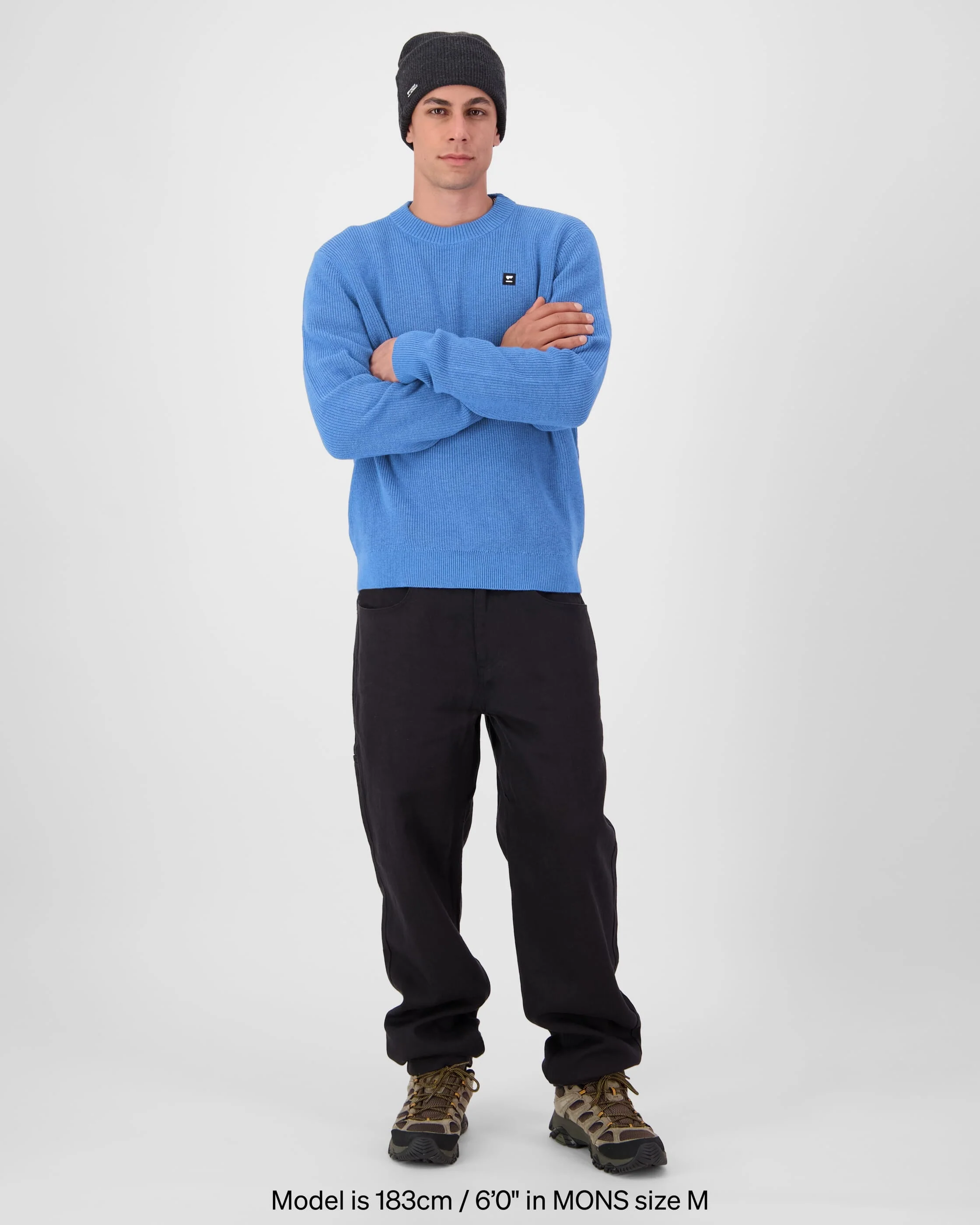 Wanaka Merino Knit Sweater - Ocean | Men's Sweater - Image 3