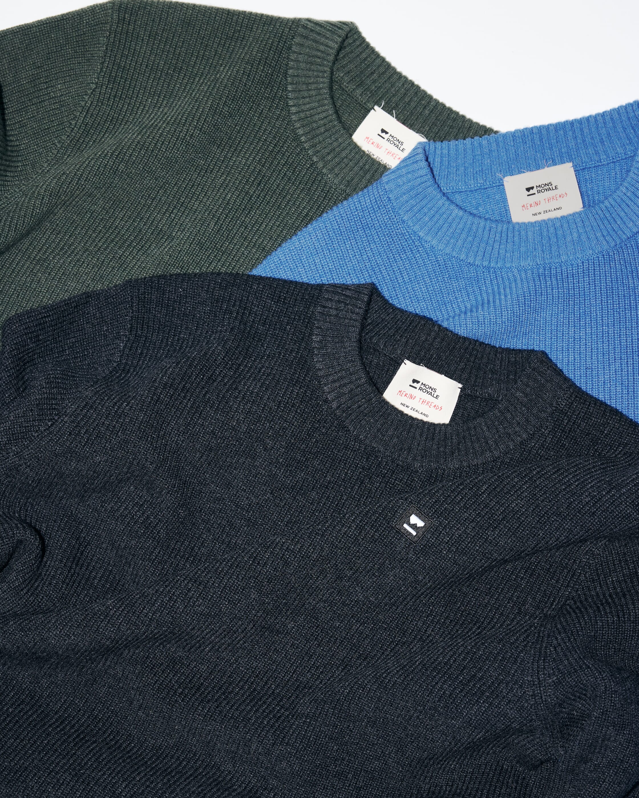 Wanaka Merino Knit Sweater - Ocean | Men's Sweater - Image 5