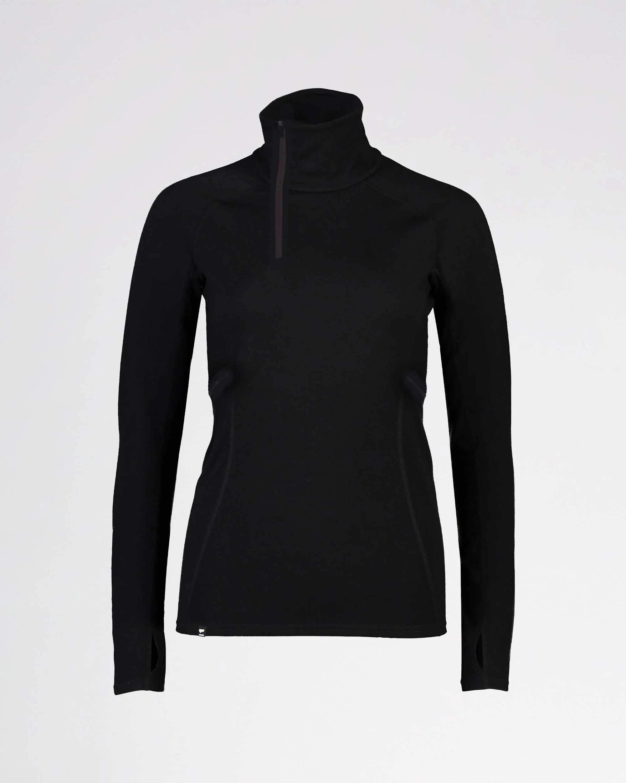 Olympus Merino Base Layer 1/2 Zip Long Sleeve - Black | Women's Long Sleeve Top - Image 4