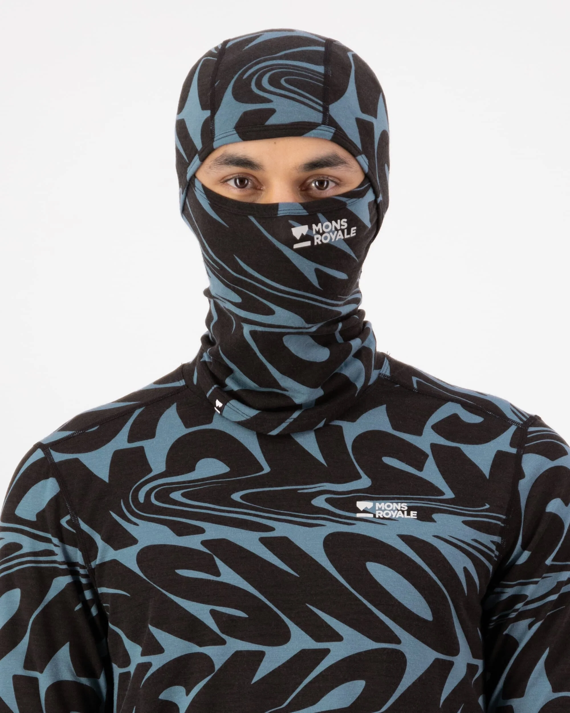 Santa Rosa Merino Balaclava - Signal Lost Goblin Blue | Unisex Balaclava - Image 2