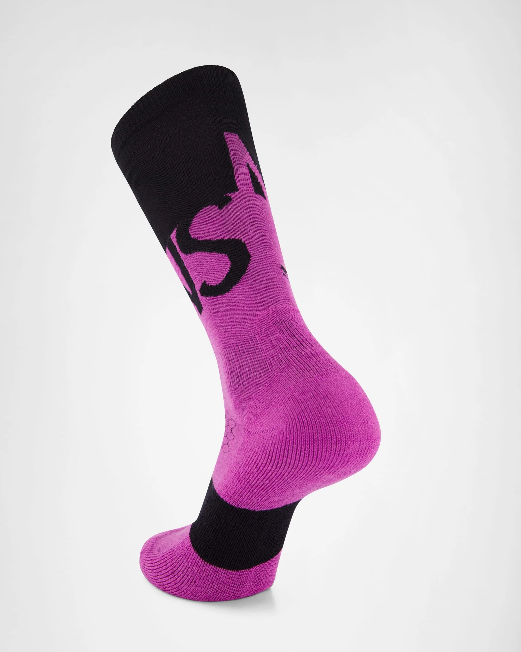 Ultra Cushion Merino Snow Sock - Purple Bolt / Black | Unisex Merino Snow Socks - Image 2