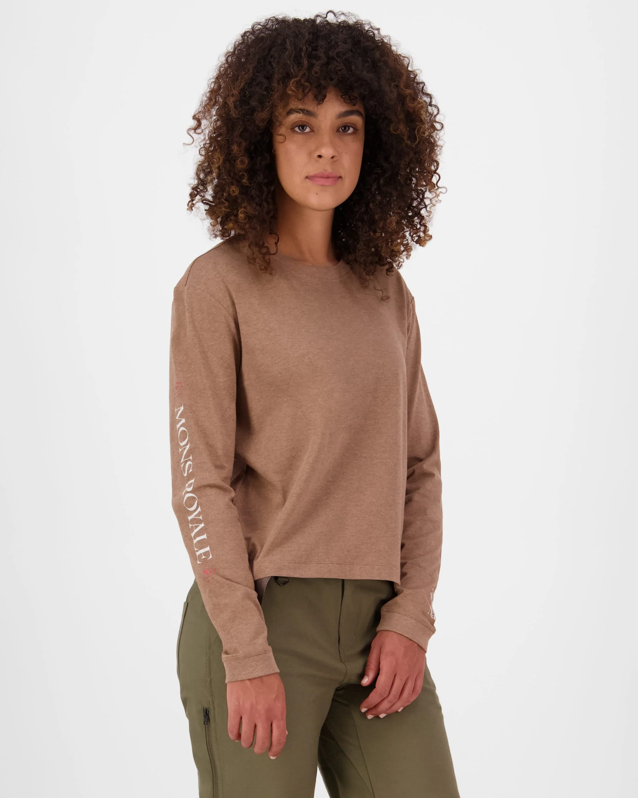 Yonder Merino Organic Cotton Long Sleeve - Mocha | Women's Long Sleeve Top