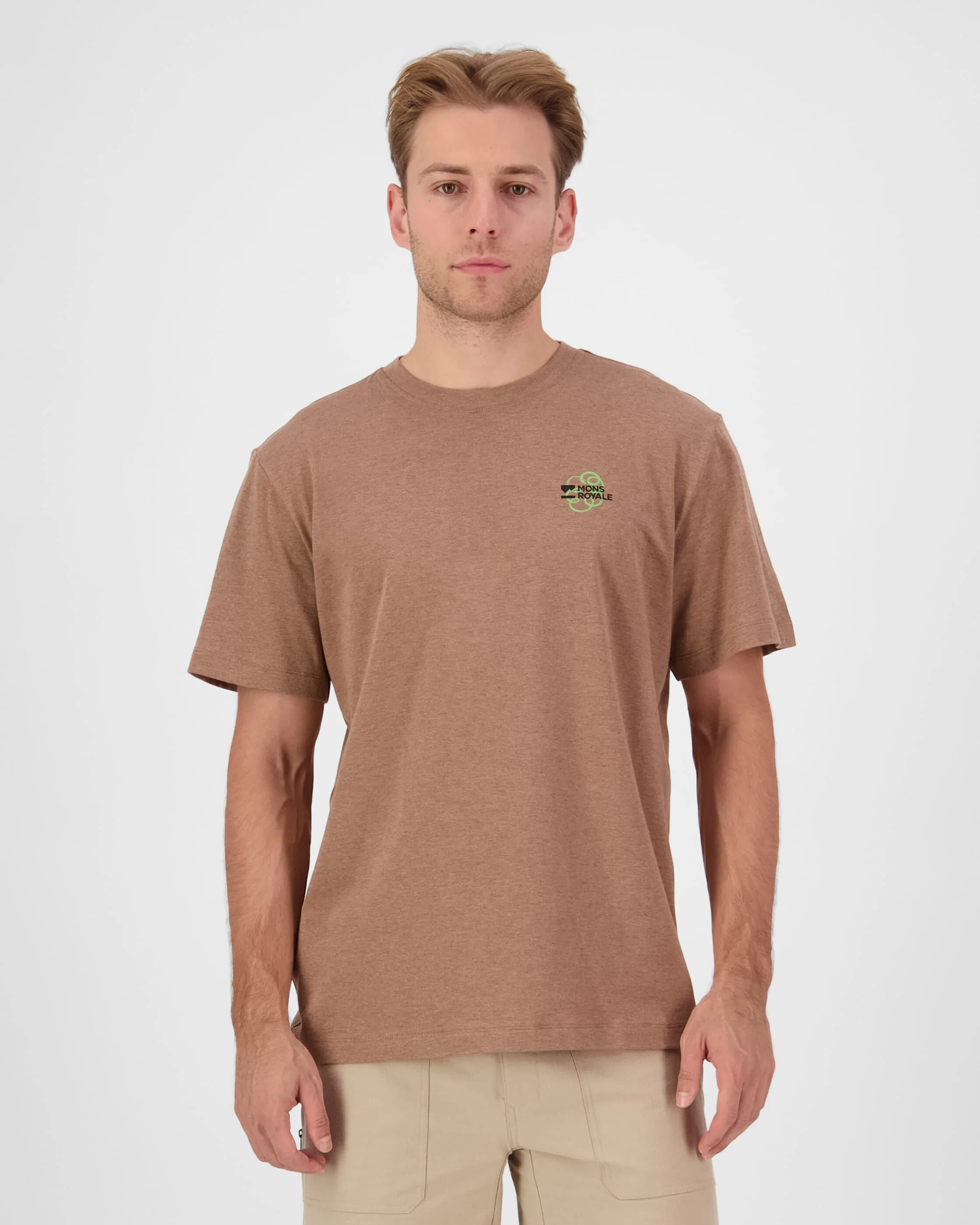 Yonder Merino Organic Cotton T-Shirt - Mocha | Men's T-Shirt