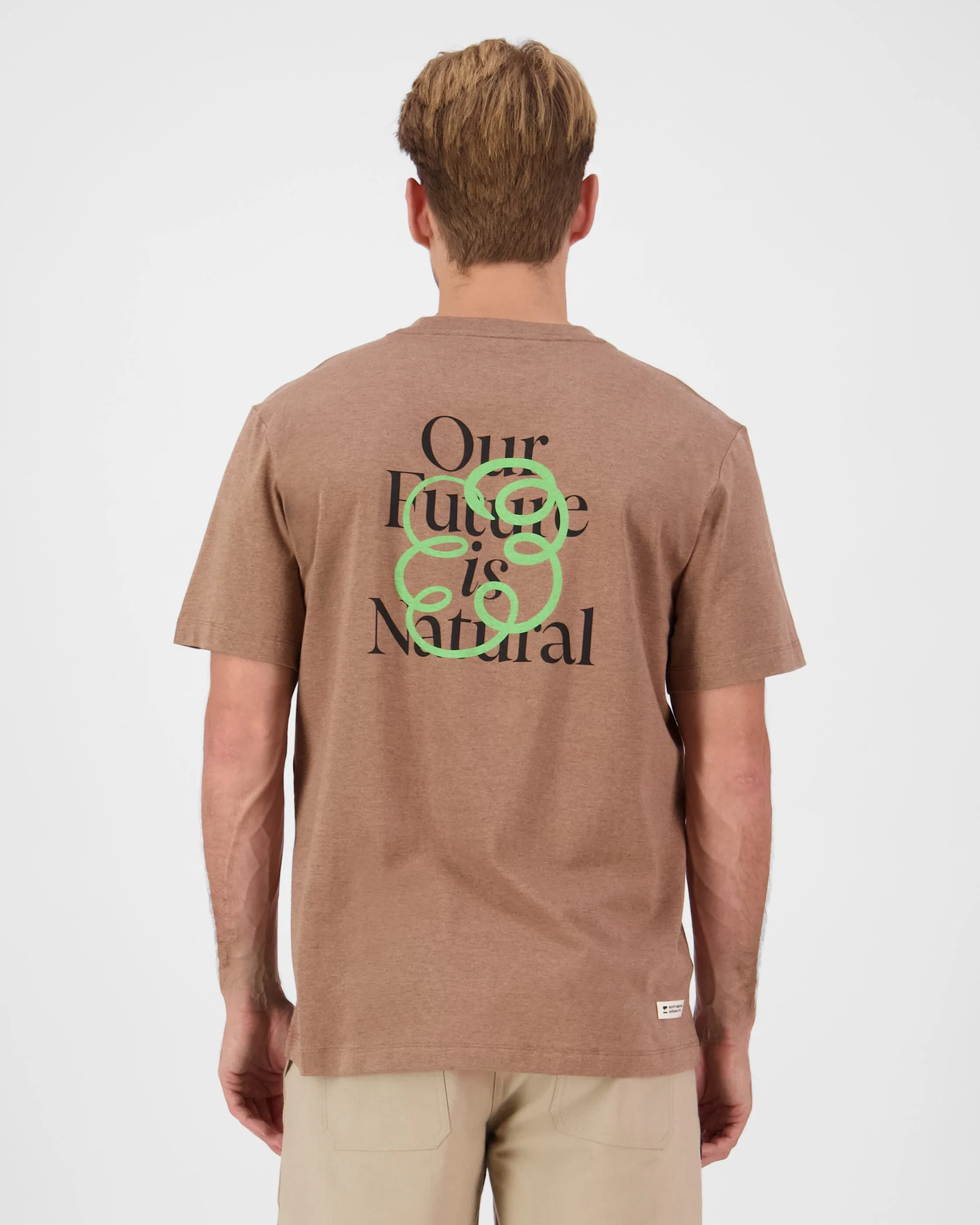 Yonder Merino Organic Cotton T-Shirt - Mocha | Men's T-Shirt - Image 2