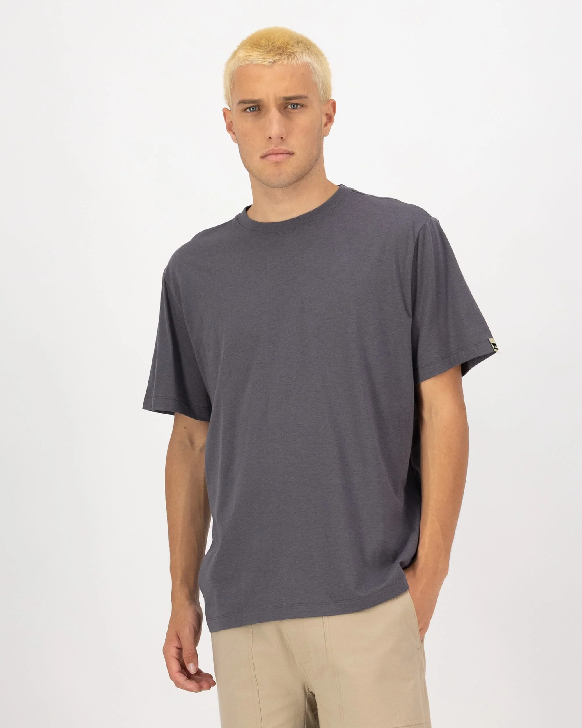 Yonder Merino Organic Cotton T-Shirt - Vintage Black | Men's T-Shirt