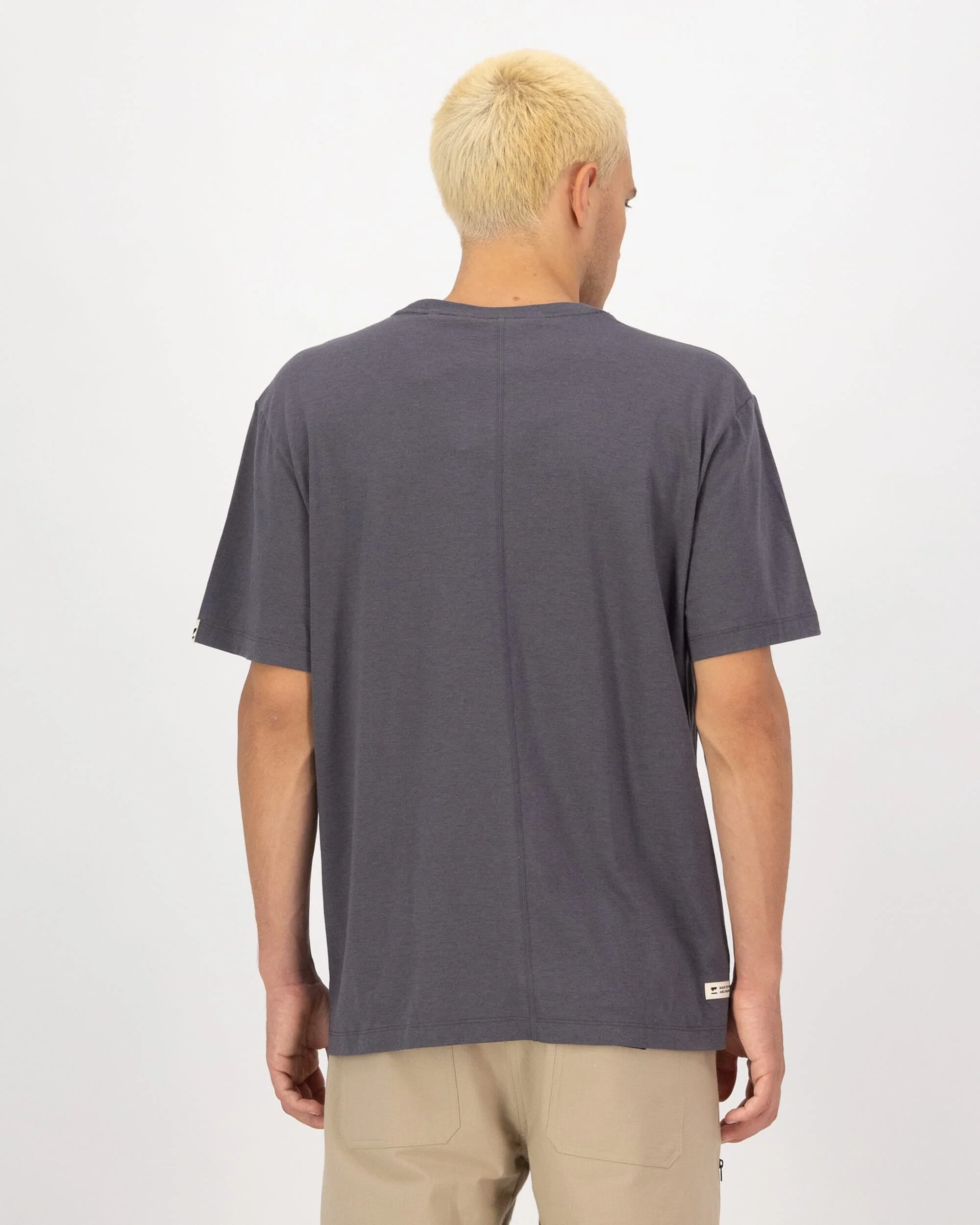 Yonder Merino Organic Cotton T-Shirt - Vintage Black | Men's T-Shirt - Image 2